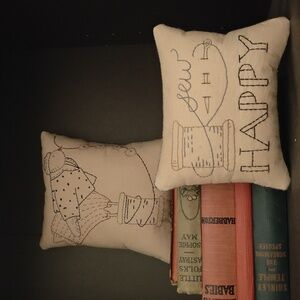 Handcrafted Holiday Pillow Set - Cream